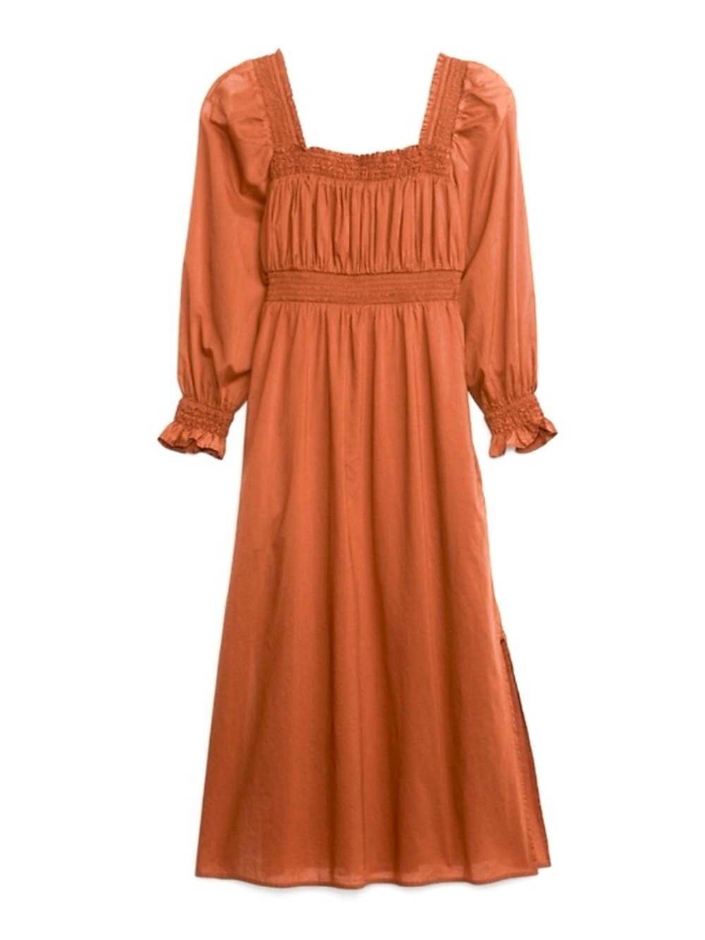 Gap rust orange maxi peasant dress